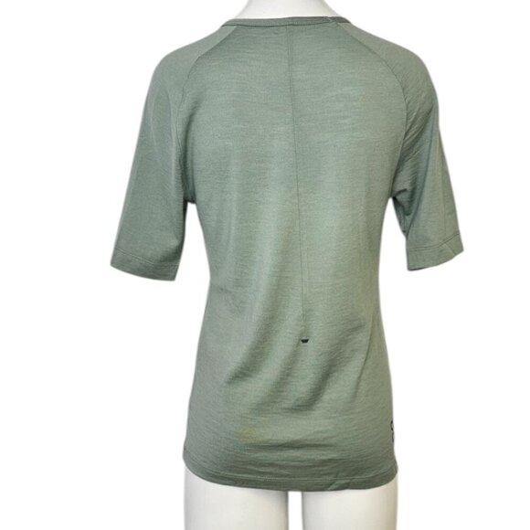 ON Running Womens Merino T-Shirt, Green, Short Sleeve, Wool, Crew Neck, Size S - Picture 2 of 9
